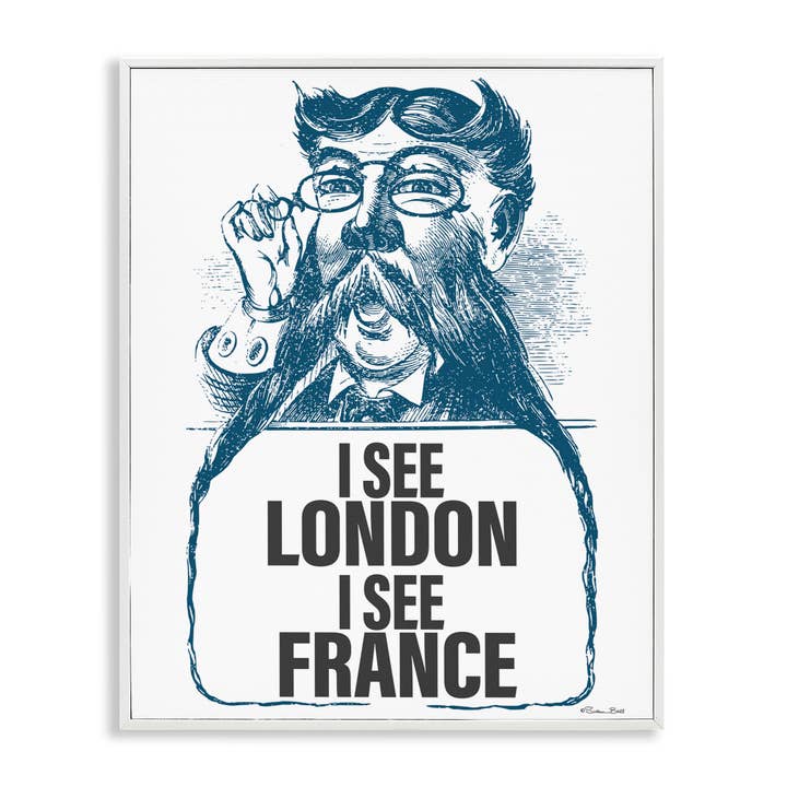 Stupell Industries - Wholesale Wall Sign - I See London & France - Framed Wall Art21