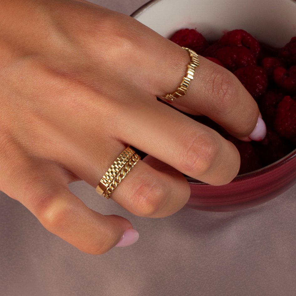Zayla - Wholesale Band/Stacked Ring - Woven Ring1