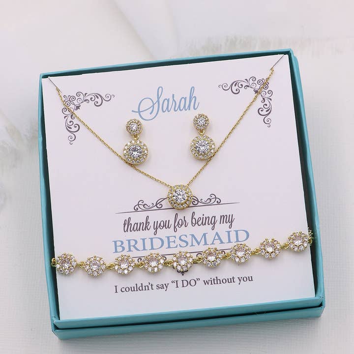 allureweddingjewelry - Wholesale Jewelry Set - Aubrie Bridesmaids Jewelry Set