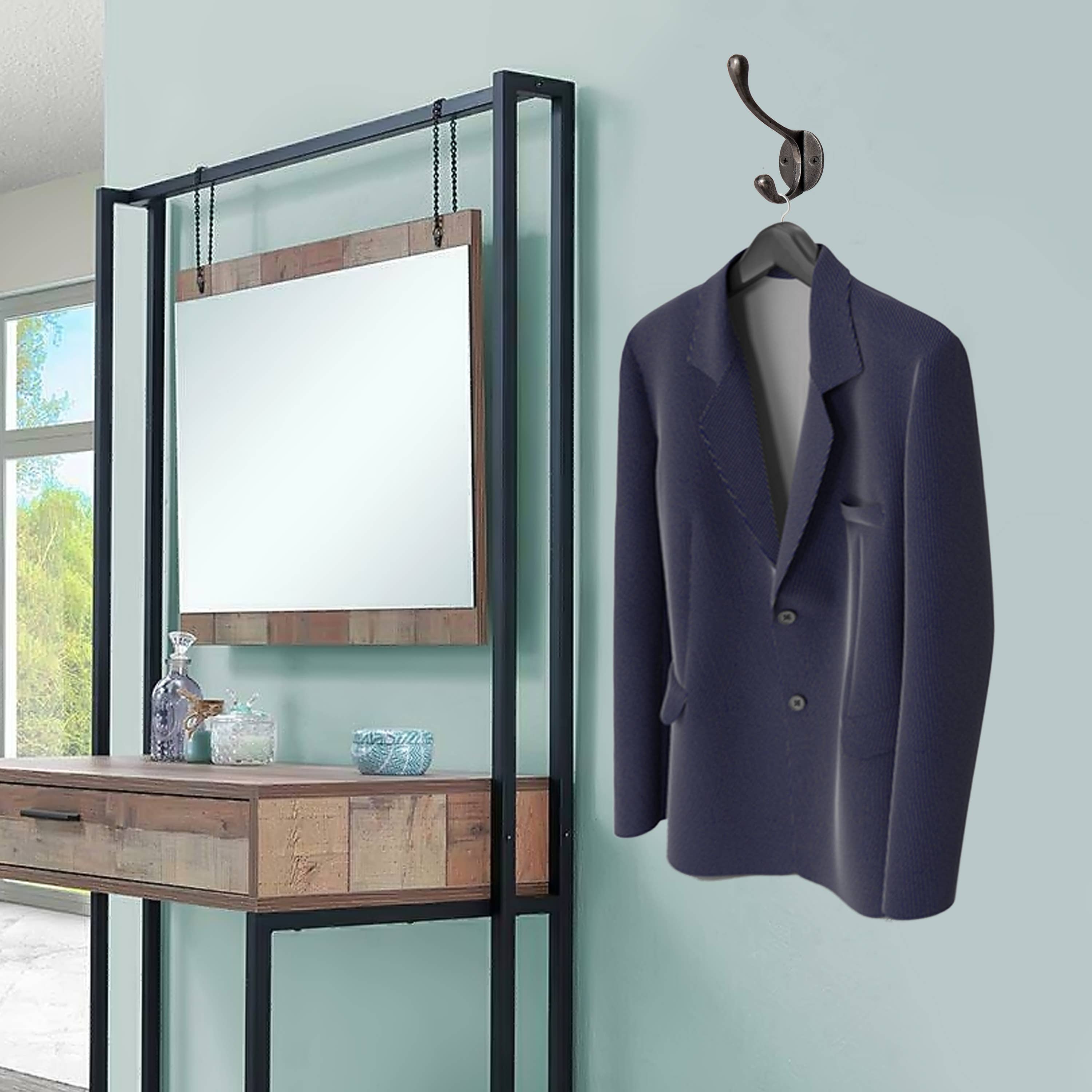 Alza – Engroshandel Vægkrog – Støbejernshat- og frakkekrog victoriansk med to huller (sæt af 2)6