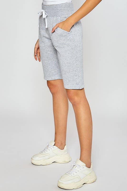 Vanilla Monkey - Wholesale Shorts - Women's - Basic Fleece Bermuda Shorts With Slit7