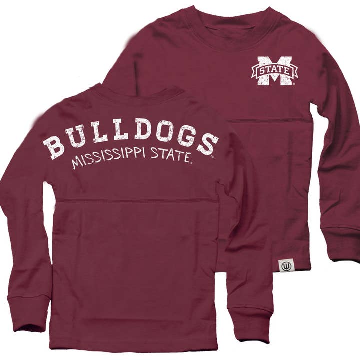 As Shown Wes & Willy Mississippi State Bulldogs Girl's Cheer Shirt for wholesale on Faire0