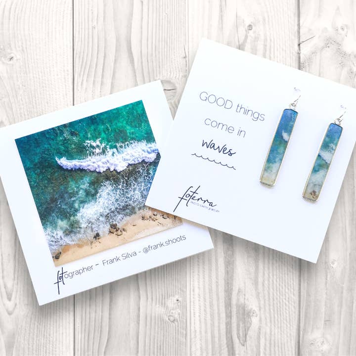Good Things Come in Waves - Brincos por atacado de Foterra Jewelry