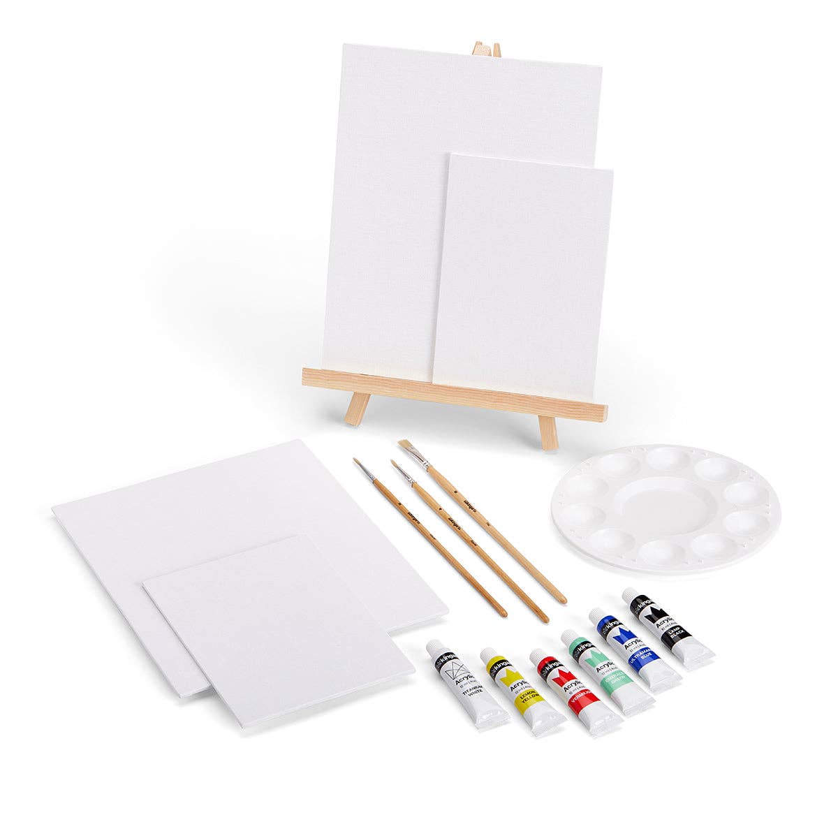 KINGART – wholesale Paint set – Acrylic Paint Easel Set 15 pc1