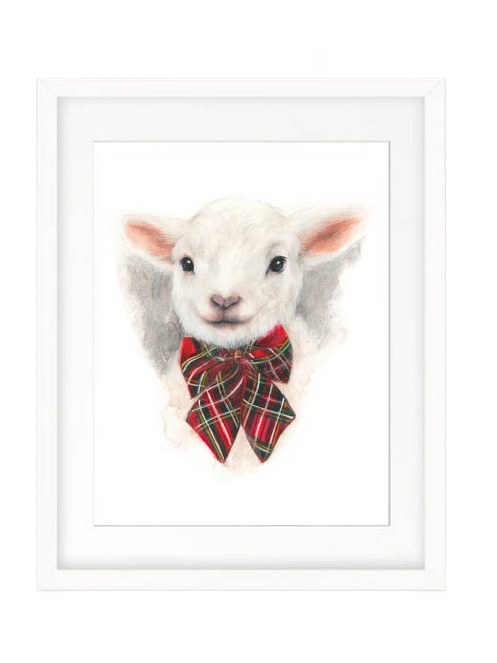 Wee Lamb (impresión artística) | Estampado de ovejas escocesas para venta al por mayor de Art by Lana Mathieson