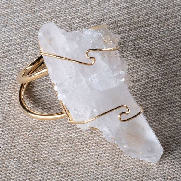 Napkin Holder Wire Wrapped Quartz for wholesale by Blue Ocean Traders