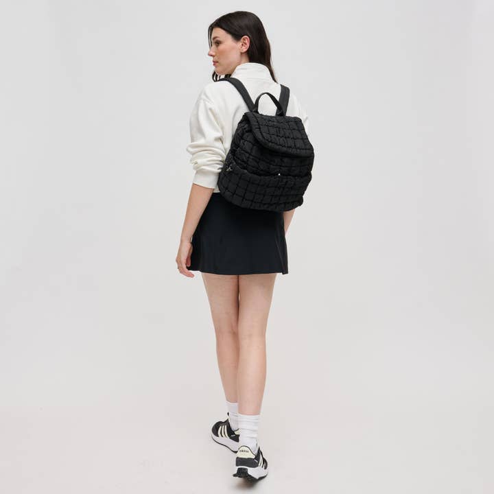 Black Allston - Quilted Nylon Puffer Backpack for wholesale on Faire