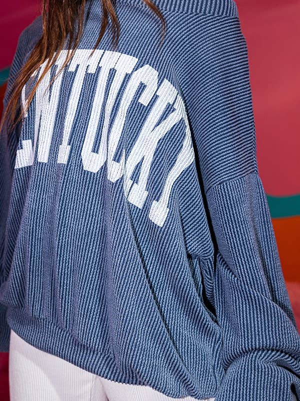 KELLY GREEN T1770M 'KENTUCKY' Comfy Oversize Graphic Sweatshirt, Gameday for wholesale on Faire15