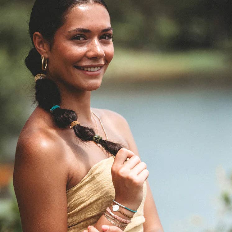 K'lani hair tie bracelets - Wholesale Hair Tie - "Aloha" Silver Hawaii Charm Hair Tie Bracelets5