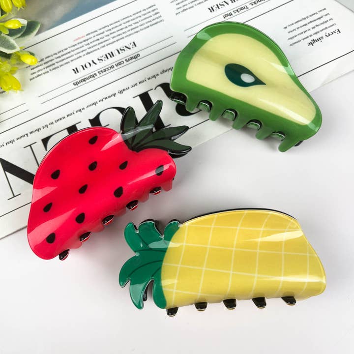 Cute Fruit Hair Clip for wholesale by SoapElenGlen