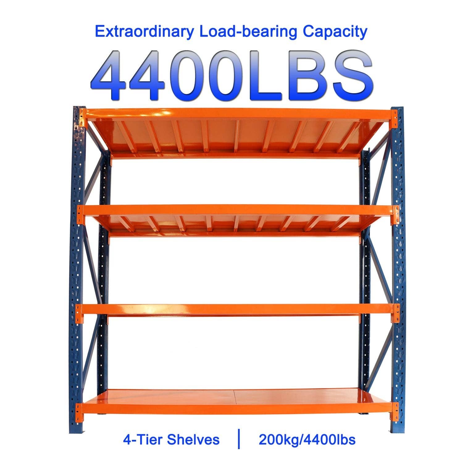 as Pic Garage shelves Heavy Duty - 4400 lbs garage storage 4 levels, adjustable metal shelving units and storage, industrial shelves utility shelves for commercial store tools gym for wholesale on Faire17