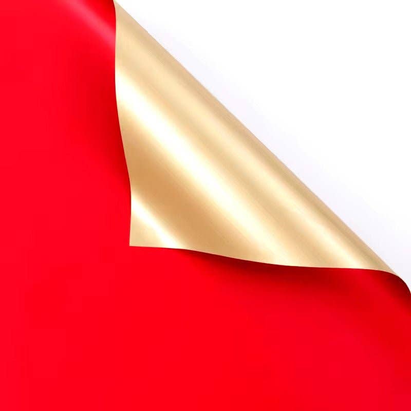 Elegant Design Supply – Engroshandel Indpakningspapir – Dobbeltsidet guld vandtæt blomsterindpakningspapir (20 ark/taske)1