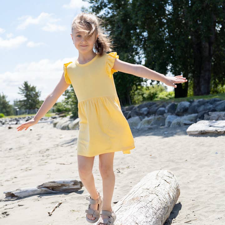 Bamboo Flutter Sleeve Dress w/Bloomer for wholesale by Silkberry Baby