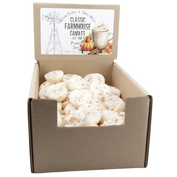 Classic Farmhouse Candles - Wholesale Wax Melt - NEW! Soy Wax Melts - Spiced Apple 80 pc Box