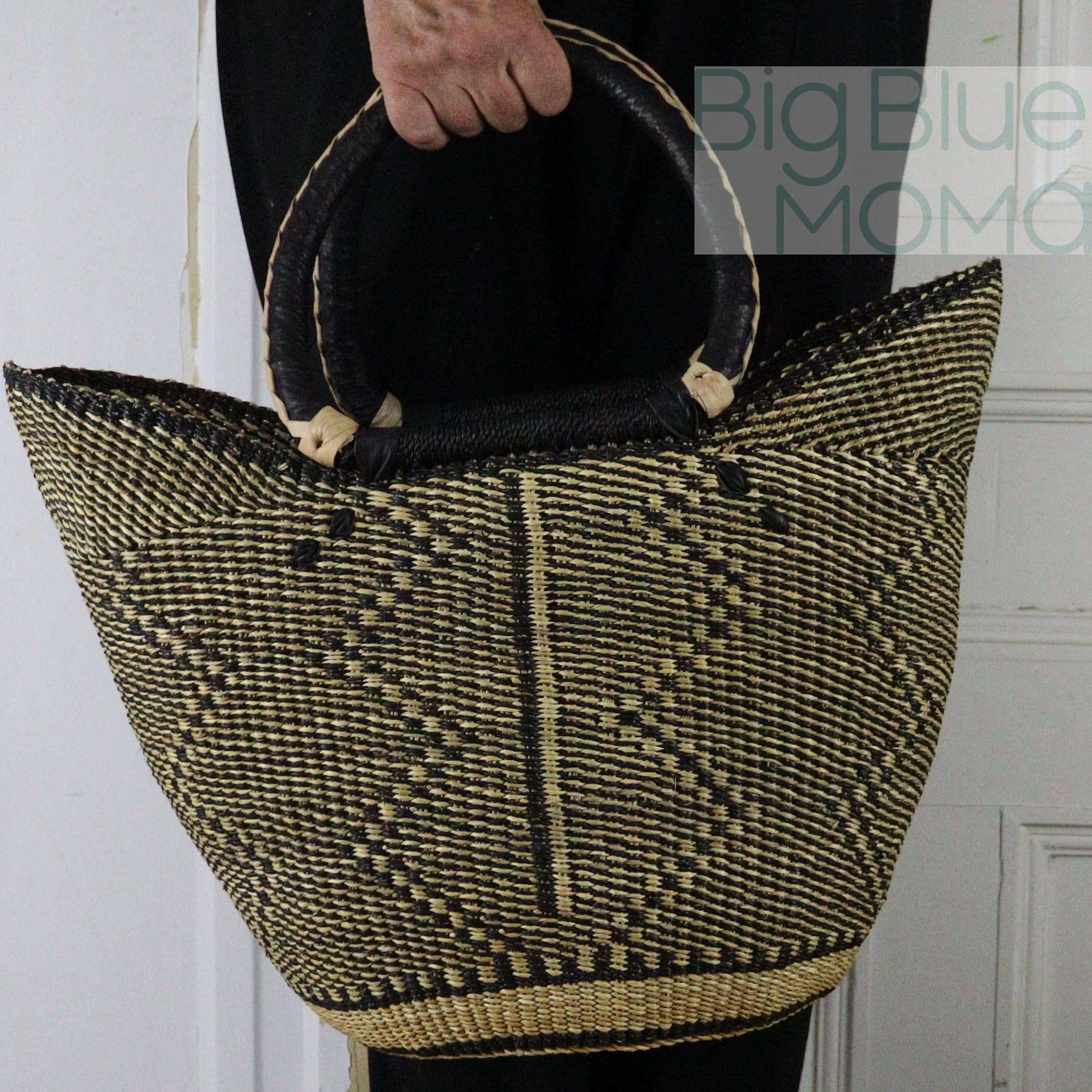 Big Blue Moma - Wholesale Beach Bag - U Shopper Large - Natural Palette5