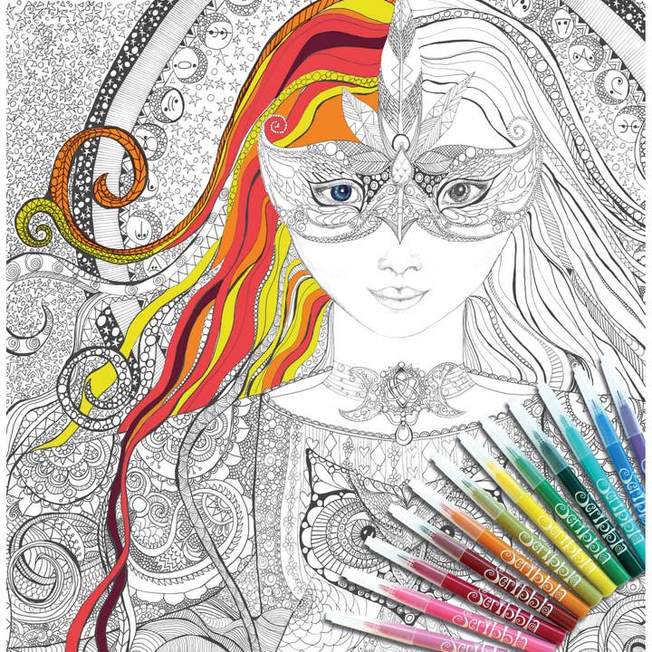 ColourAway Colouring In Poster Kit - Magician's Daughter for wholesale by Axis Toys & Gifts
