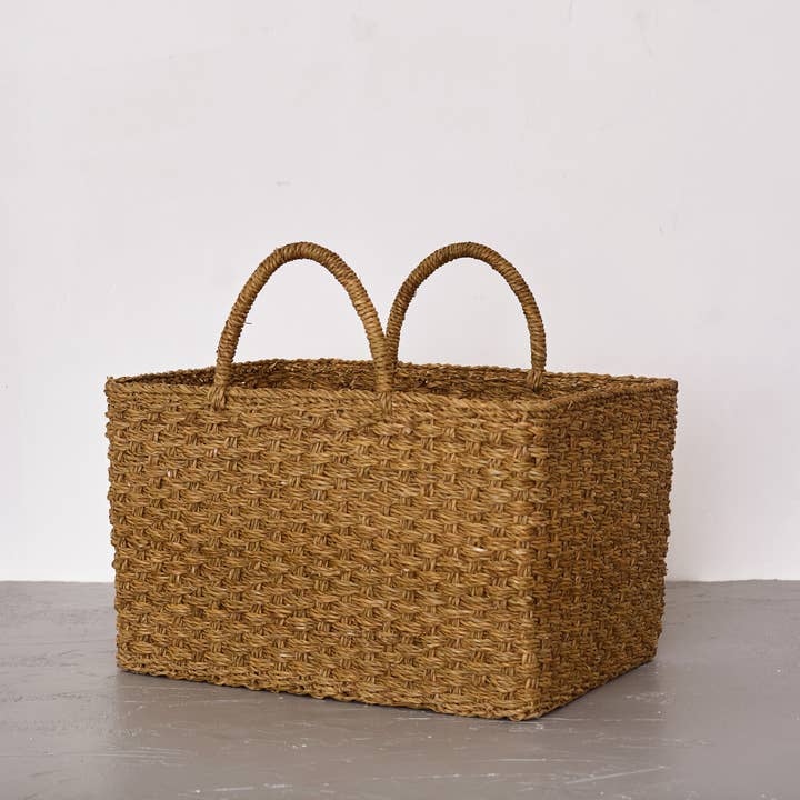 Will & Atlas - Wholesale Basket - Rectangle Gathering Basket, harvest, Chatai Weave, 3 sizes