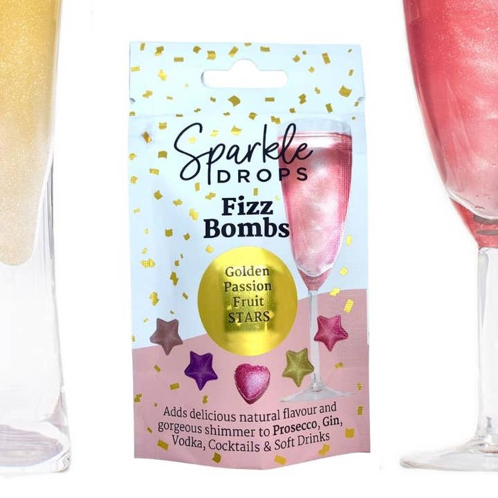 Sparkle Drops - Wholesale Cocktail mix/syrup - Sparkle Fizz Bombs - Pink & Gold0