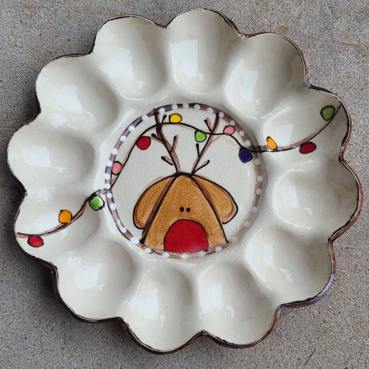 Heartfelt Traditions - Wholesale Egg Cup/Holder - Egg Tray (Reindeer Lights)
