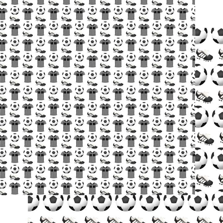 Soccer Season Collection Champion Circle 12 x 12 Double-Sided Scrapbook Paper by SSC Designs - 15 Pack for wholesale by SSC Wholesale