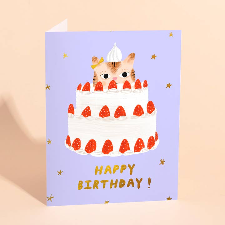 KITTY CAKE - Cartão de aniversário por atacado de Carolyn Suzuki
