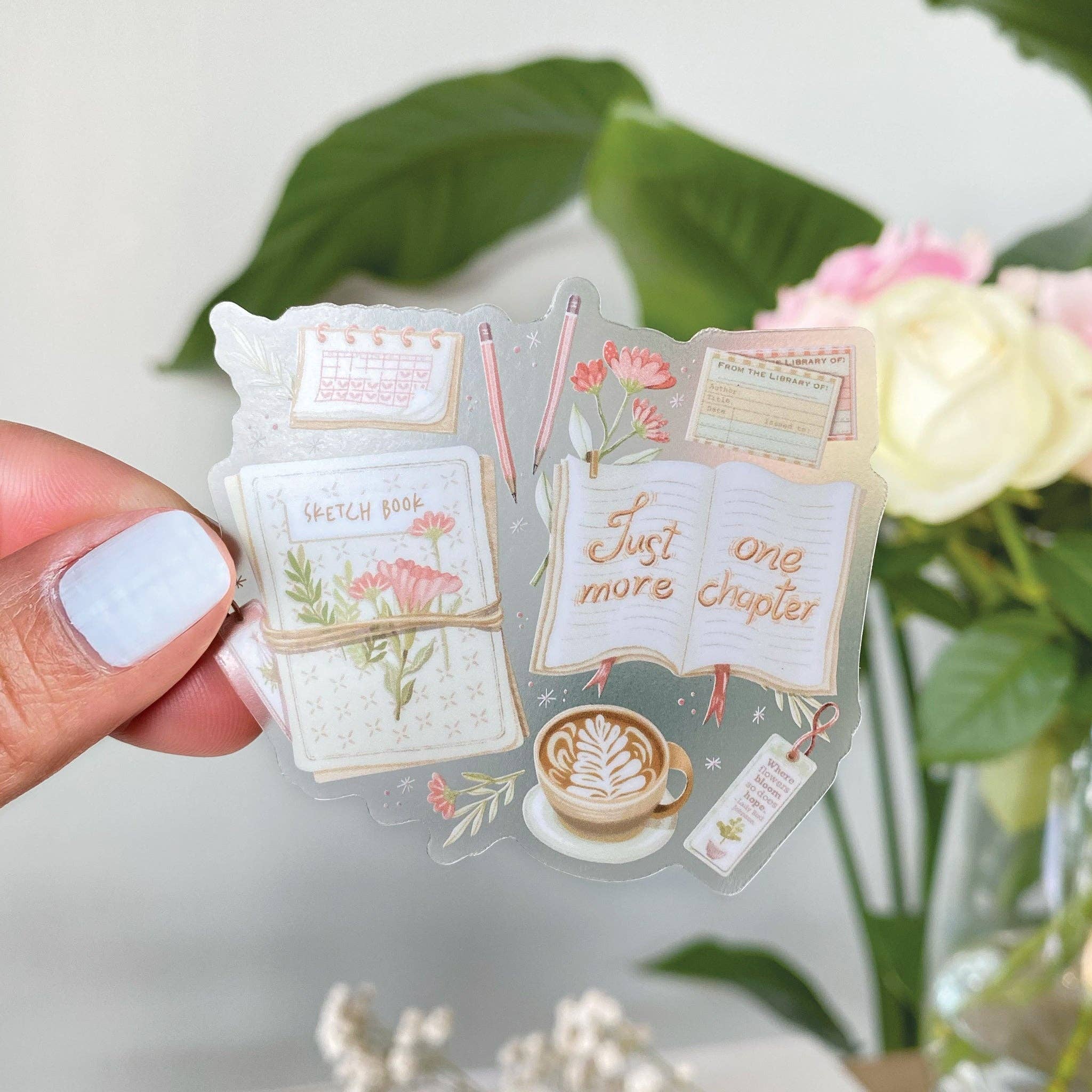 Lettoon - Wholesale Sticker - Clear Vinyl Sticker - Just One More Chapter