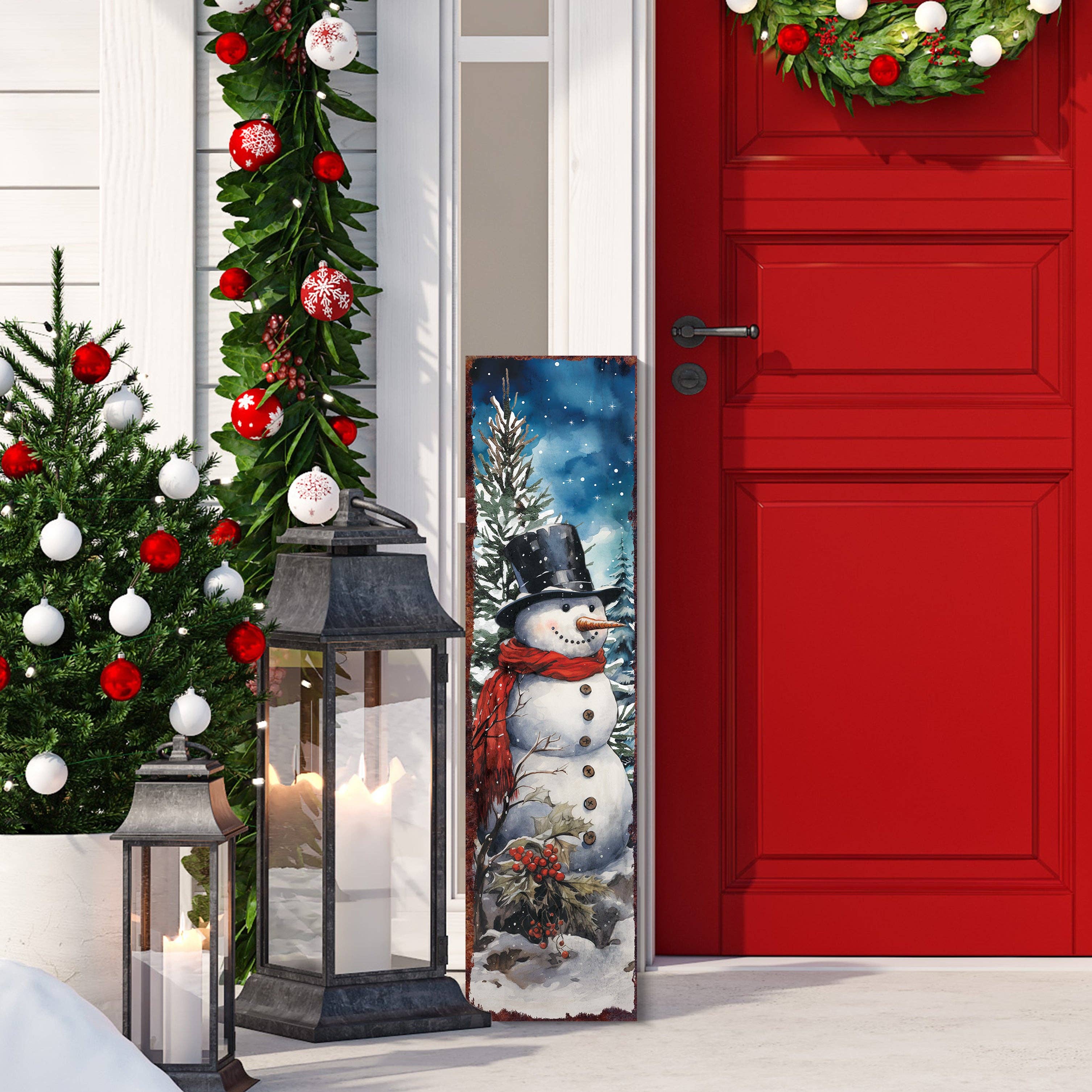 TX USA Corporation - Wholesale Christmas Wall Art - Vintage Snowman Porch Sign – Rustic Winter Christmas Decor for Outdoors8