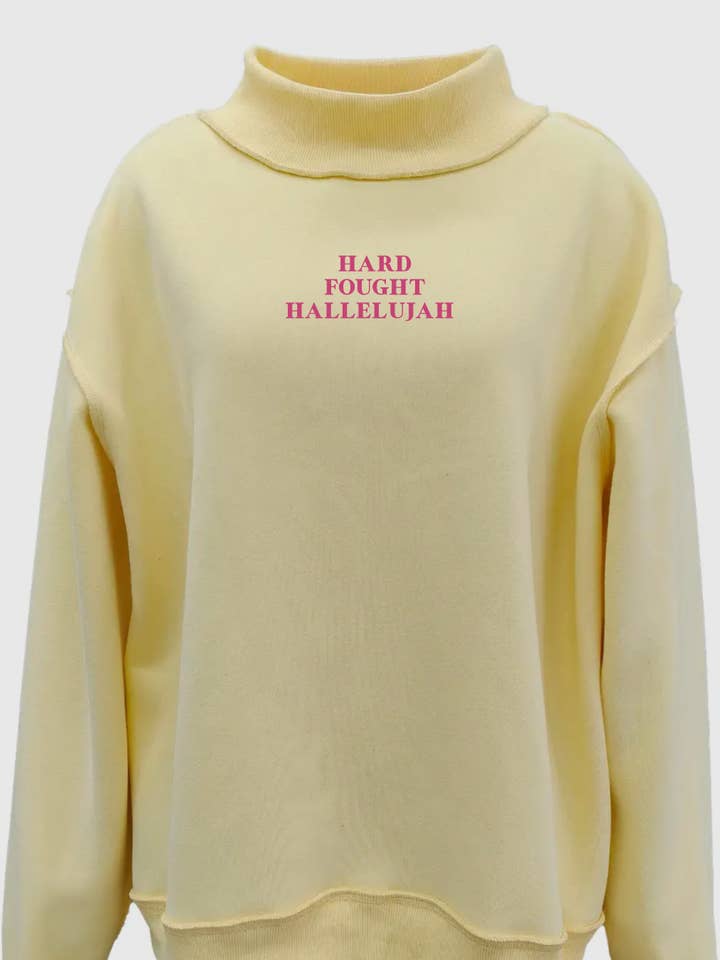 Hard Fought / Made in his image mock neck for wholesale by Set Apart Apparel