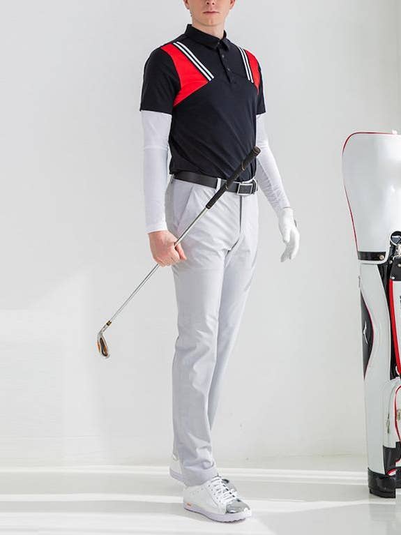 Calças elásticas básicas com bolso Stitch por atacado de Nevermindall Golf