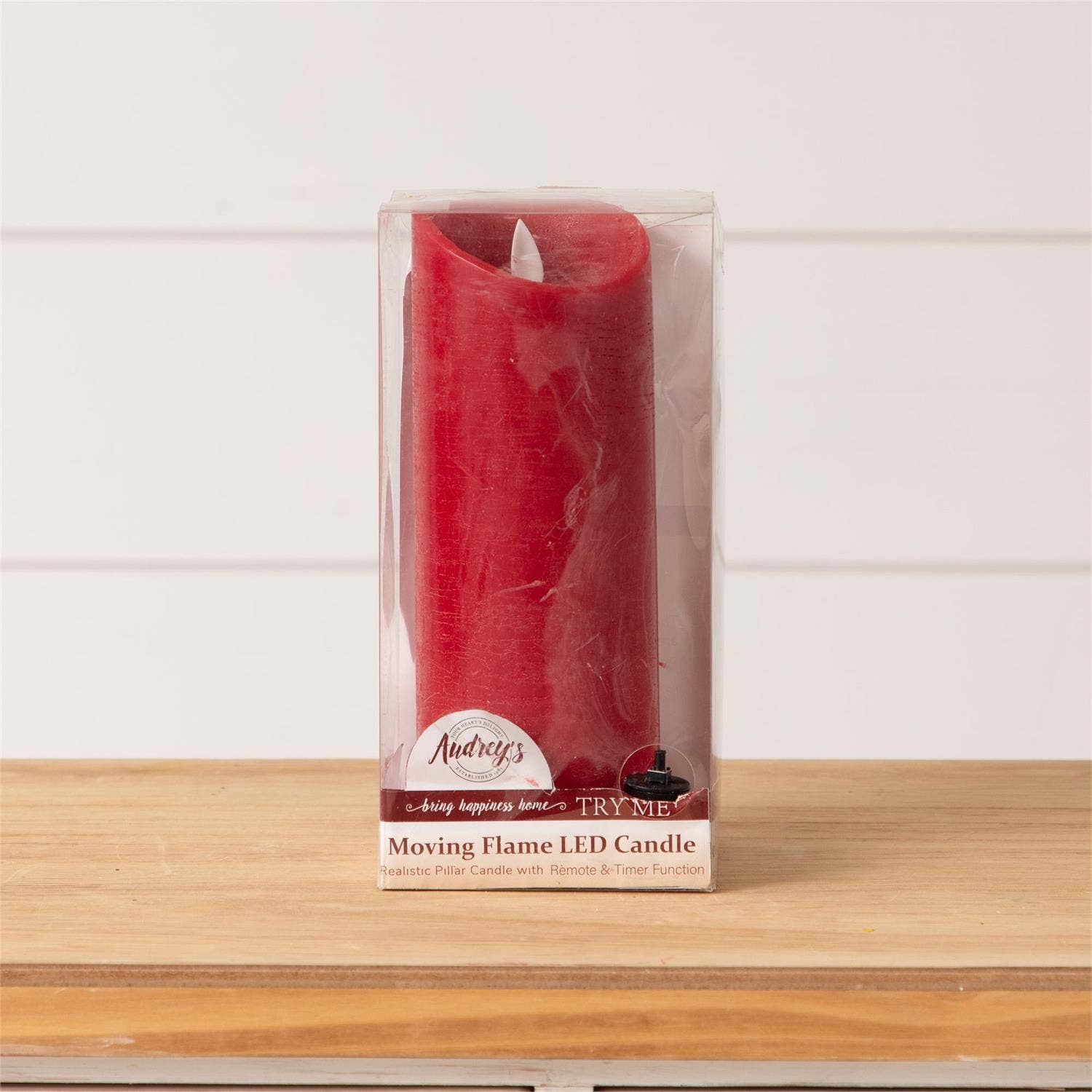 Audrey's Home & Gift - Wholesale Kaars zonder vlam - Kaars - Led Rood Flikkerende Pilaar, Groot (Pk/02)1