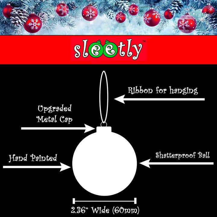 WholesaleMart - Wholesale Ornament Set - White Christmas Ball Ornaments, White Swirl, 2.36"