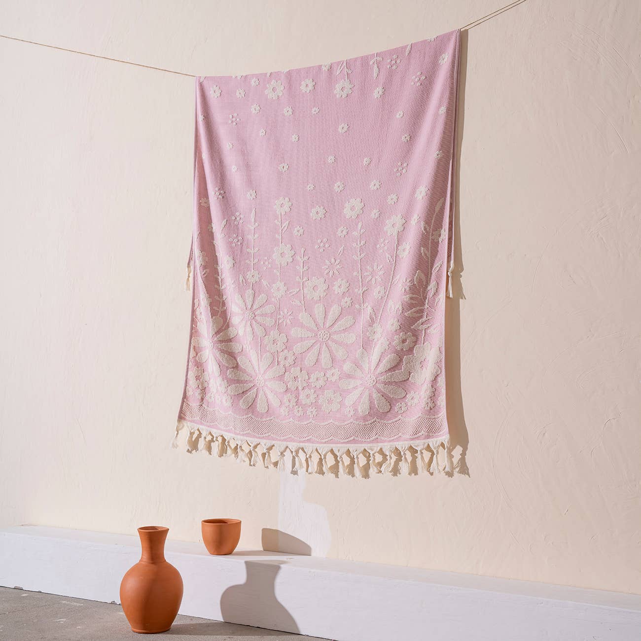 Kikoya - Vendita all'ingrosso Telo mare - Asciugamani da spiaggia in spugna turca Daisy 100% cotone 36x66 spa8