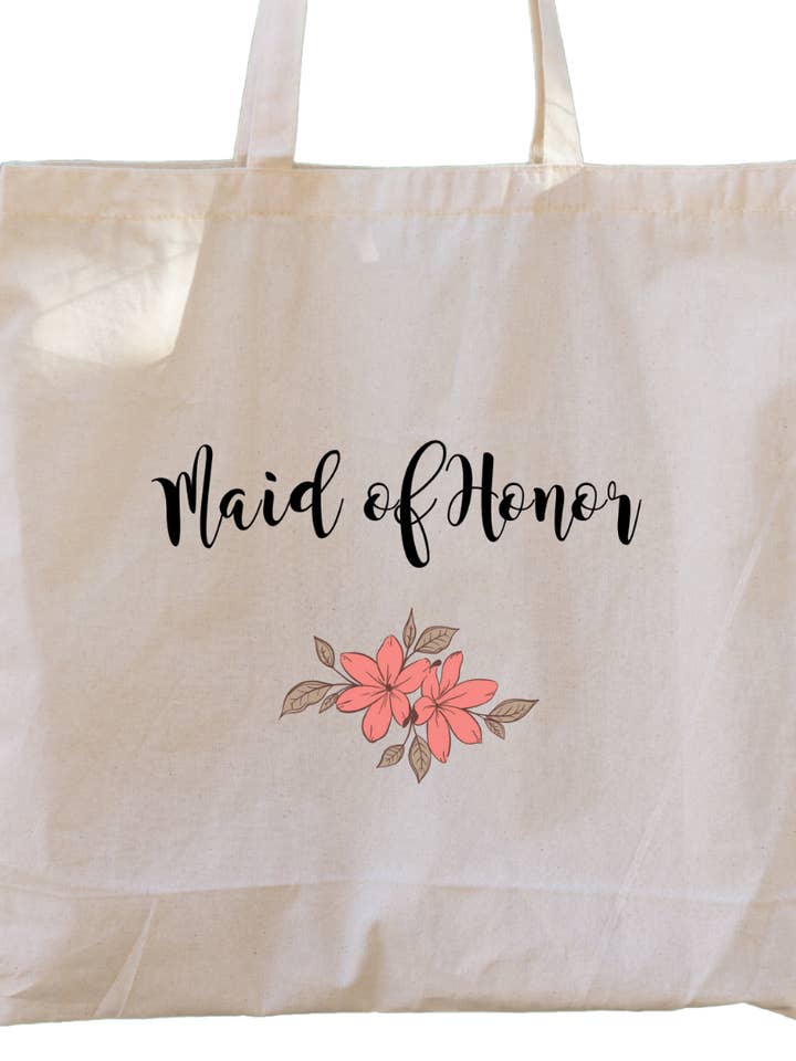 Anden Ave lærred Maid of Honor Flower høne taske for engroshandel hos Second Ave Gift Company