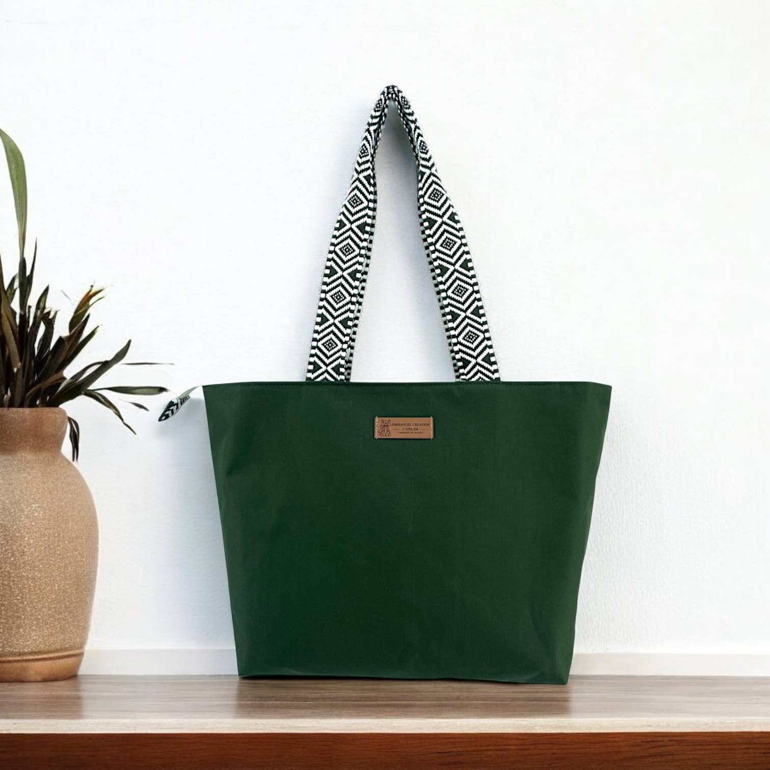 Emmanuel CrƩation - Wholesale Shoulder Bag - Women's - Alabama bag, "Brooklyn" khaki