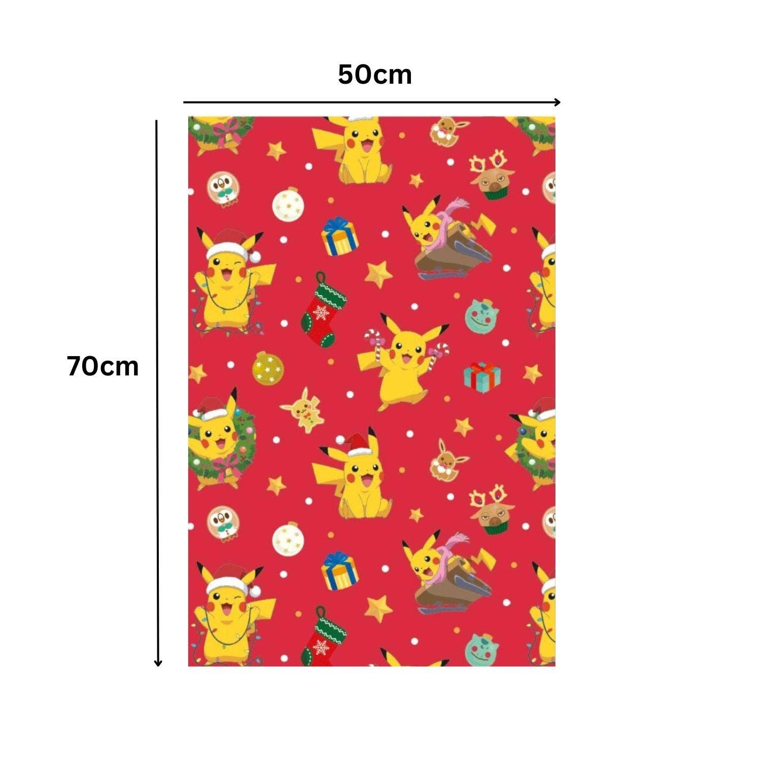 Danilo Promotions Ltd – wholesale Wrapping paper roll – Pokemon Christmas Wrapping Paper 4 Sheets & 4 Tags2