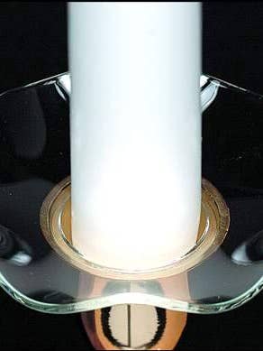 Plain Glass Fluted Bobeche - Box of 12 for wholesale by Biedermann & Sons