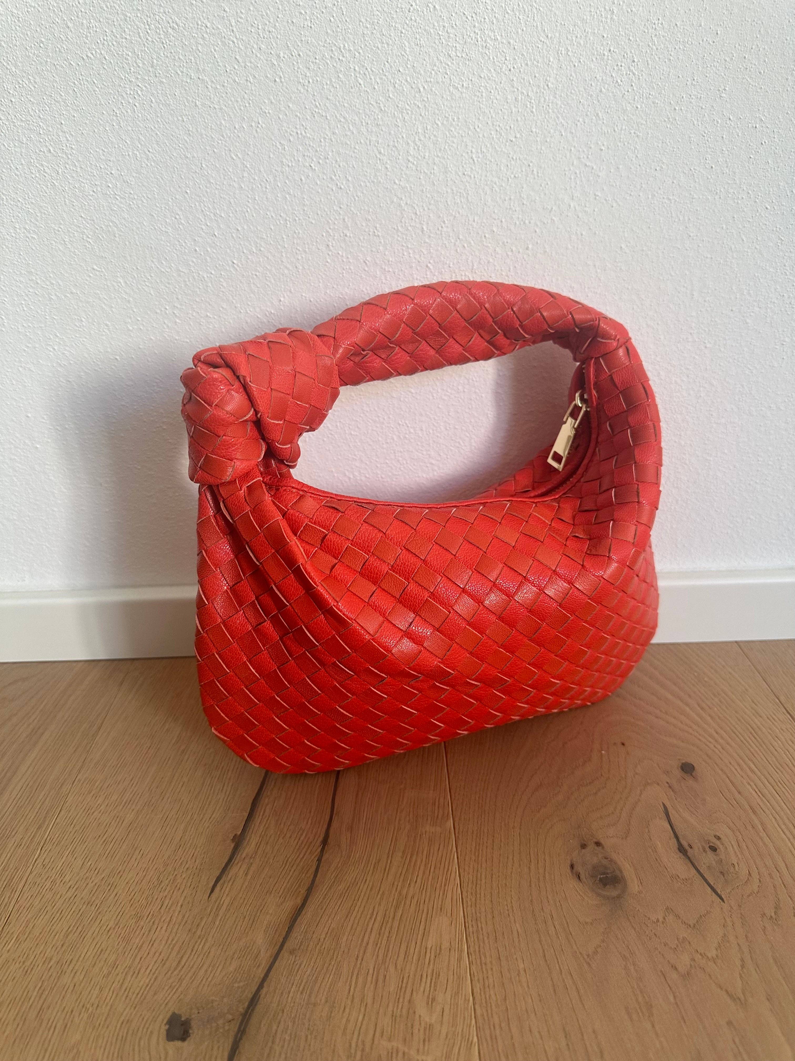 Zhade – Mala com alça superior – Mulher por atacado – JOLIE - pequena bolsa de couro trançado genuíno6