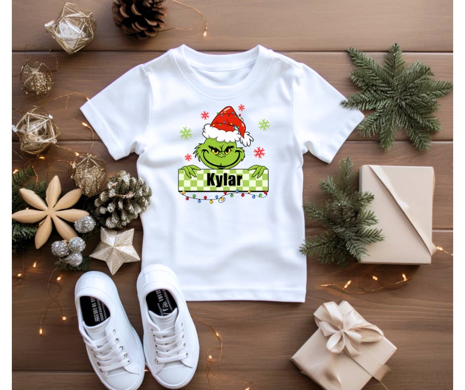 The Jasper Boutique - Wholesale Screen Printed T-Shirt - Kids - Grinch custom kid Tee