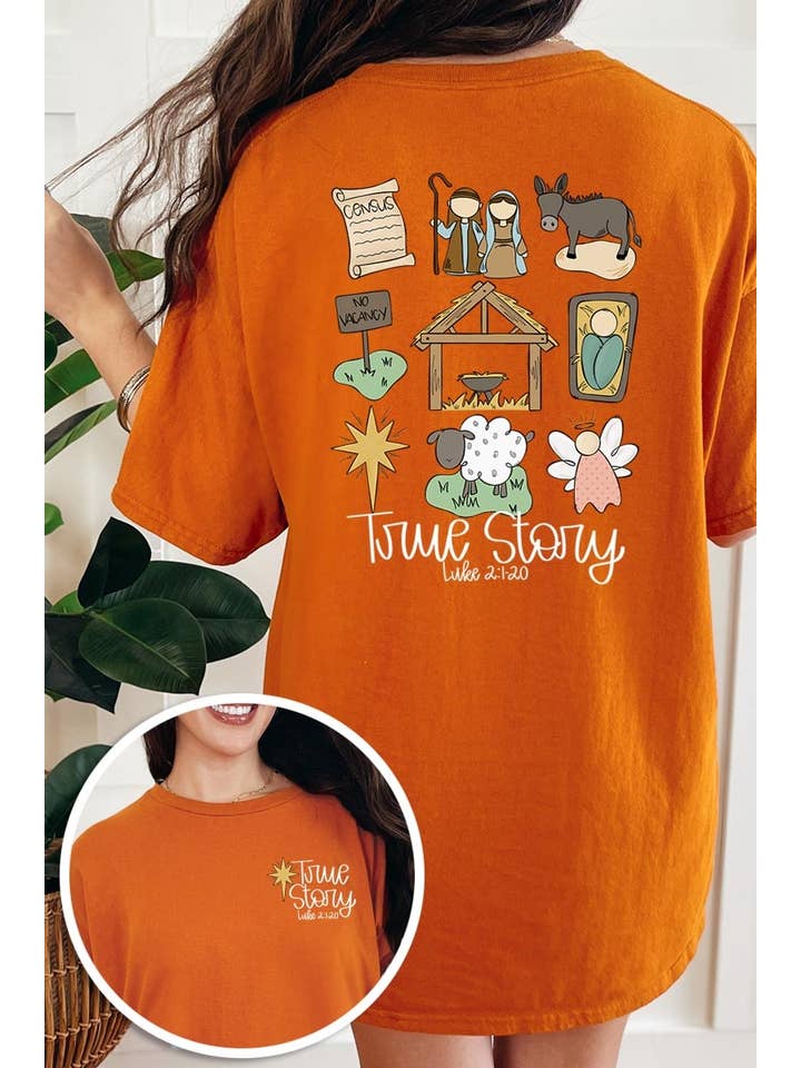 COLORBEAR - Wholesale T-Shirt (Graphic) - Unisex - TRUE STORY NATIVITY HEAVY COTTON TEE15