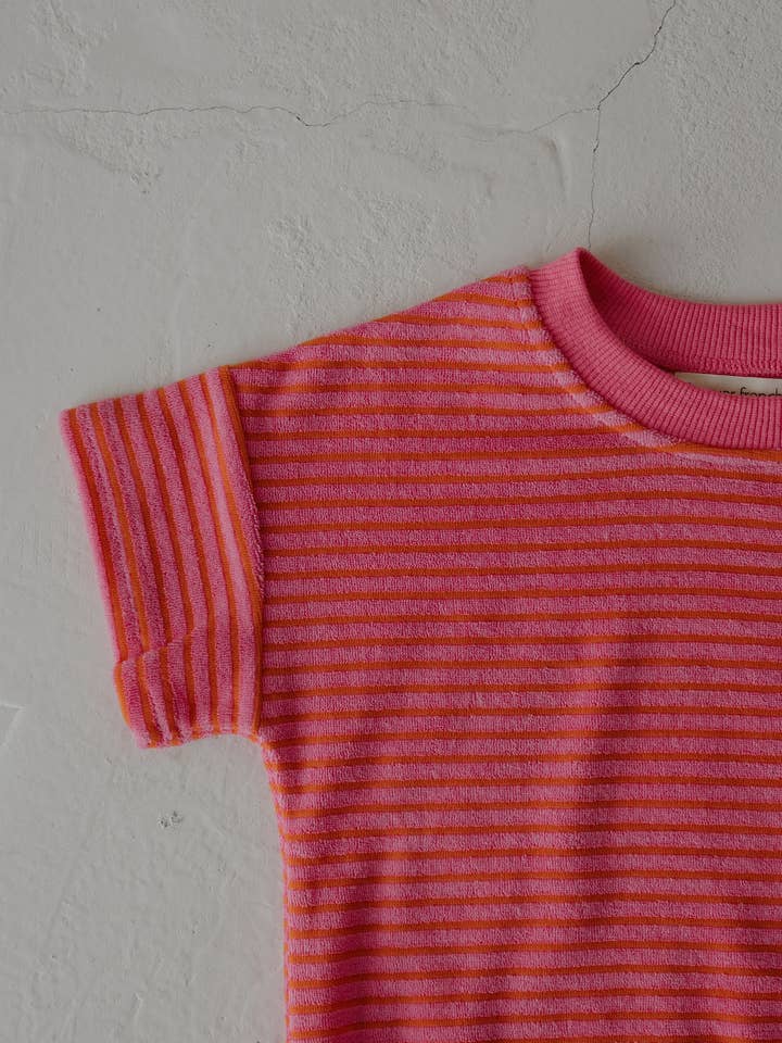 Forever French Baby - Wholesale Bodysuit (Non-Footed) - Baby - Terry T-Shirt Romper | Strawberry
