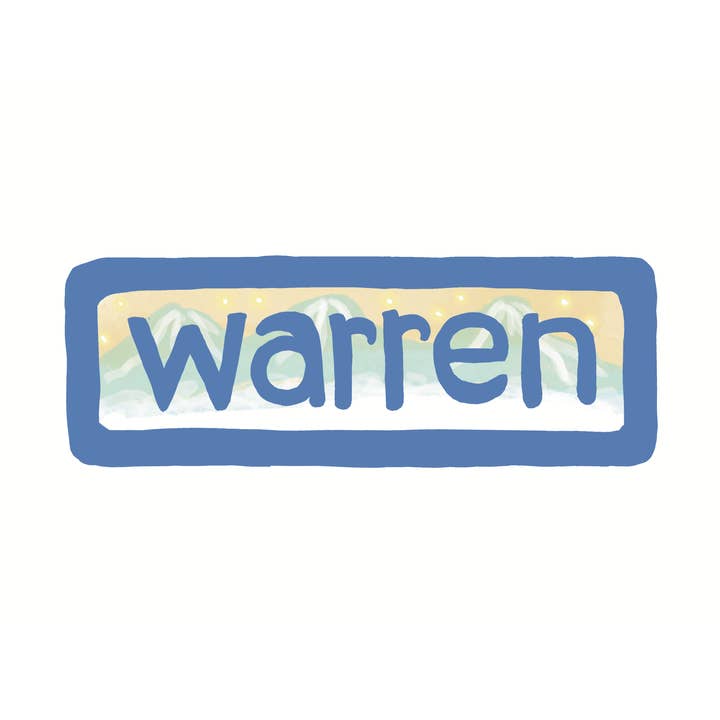 Destination : Warren (Vermont) - Piste de ski - Aimant ou autocollant pour la vente par Hudson Illustration Co - About Town Co