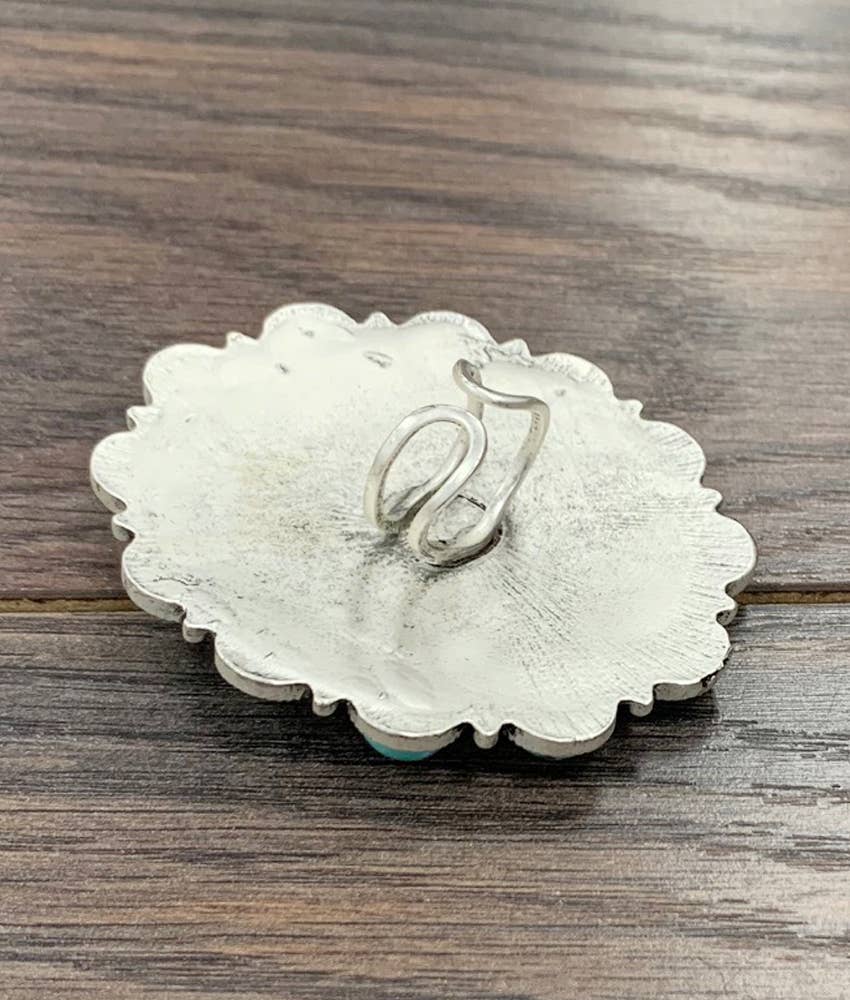 ISAC Trading Inc - Wholesale Cocktail/gelegenheidsring - 750326, Zeer Grote Navajo Turquoise Verstelbare Ring1