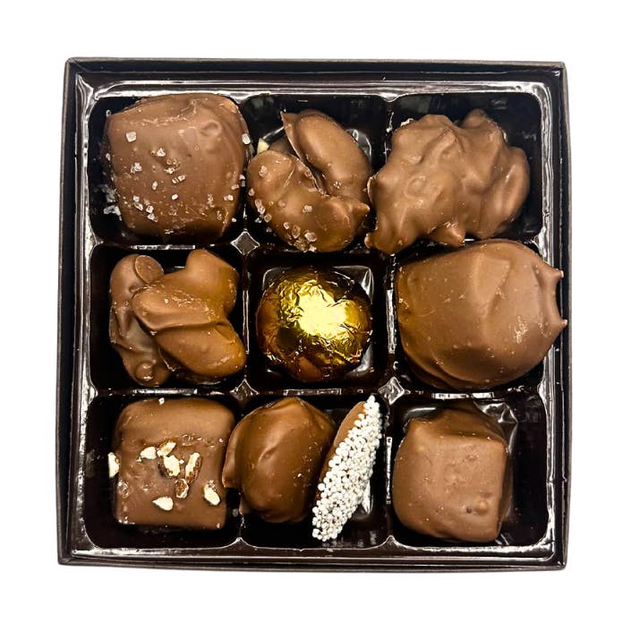 Milk Chocolate Assortment - 9 Piece for wholesale by Bedford Candies