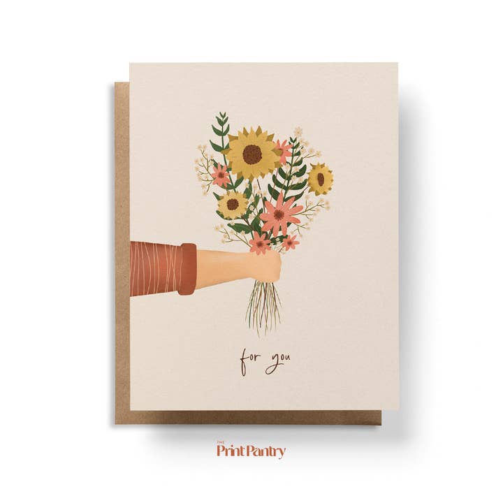 For You Greeting Card for wholesale by The Print Pantry
