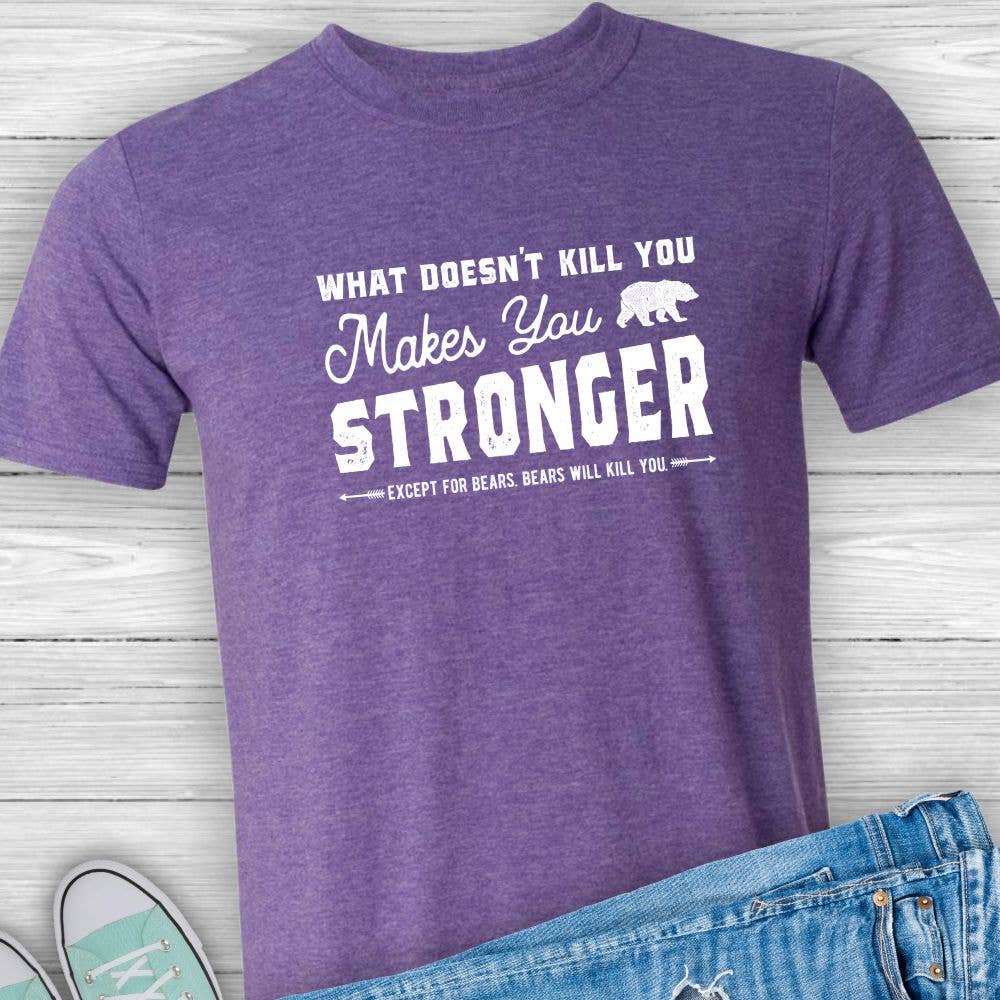 Suzy Swede – wholesale T-shirts med screentryck – Unisex – What Doesn't Kill You Unisex T-shirt | Grit Perseverance Funn1