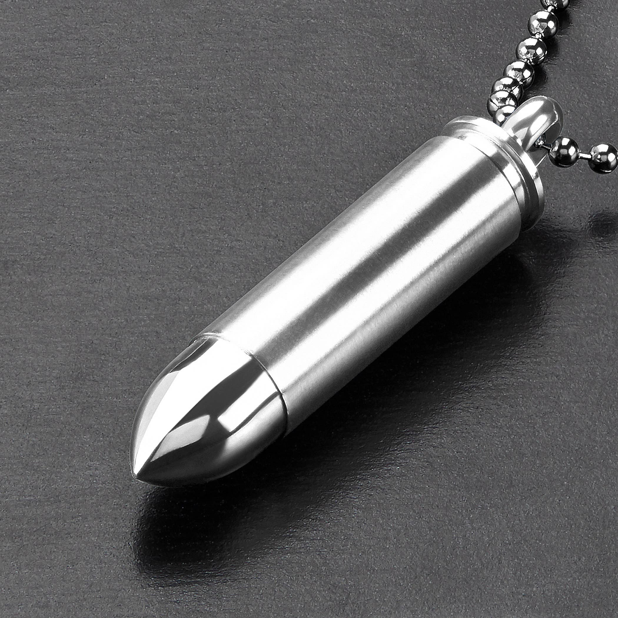West Coast Jewelry - Wholesale Individual Charm/Pendant - Bullet Capsule Stainless Steel Pendant0