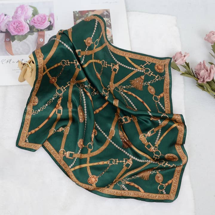 AK Brand - Wholesale Scarf - Women's - Mulberry Silk Small Square Scarf Lightweight Head Scarf2