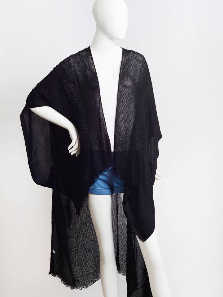 Leto Accessories - Vente Kimono – femme - Kimono bohème chic Festival Fantasy avec bord effiloché - plus de 10 couleurs13