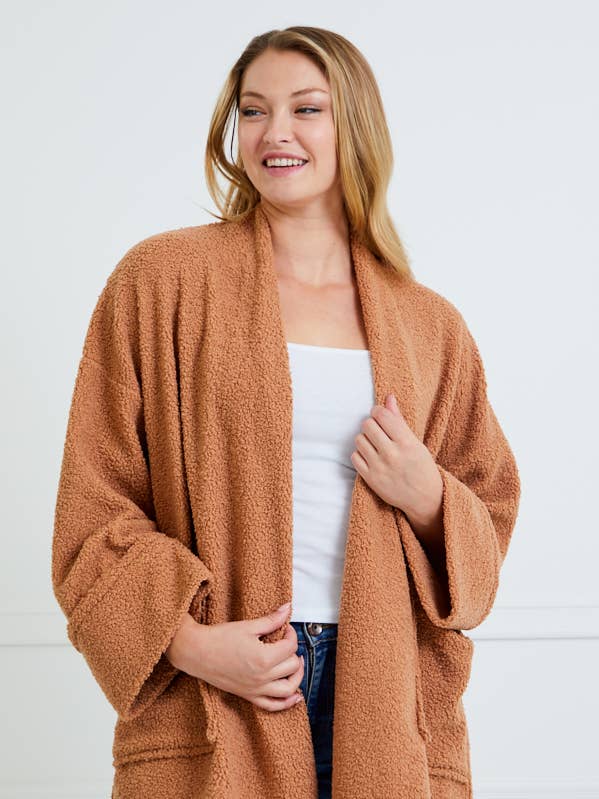 H2078C - Women's Fleece Pocket Cardigan for wholesale by Chris & Carol Apparel