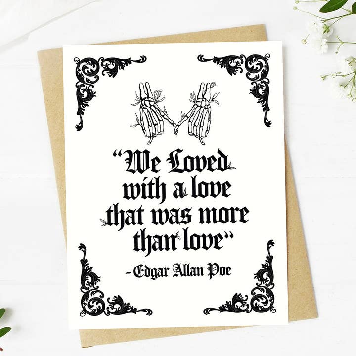 Big Moods - Wholesale Valentine's Day Card - "We loved with a love..." Edgar Allan Poe Valentine's Card
